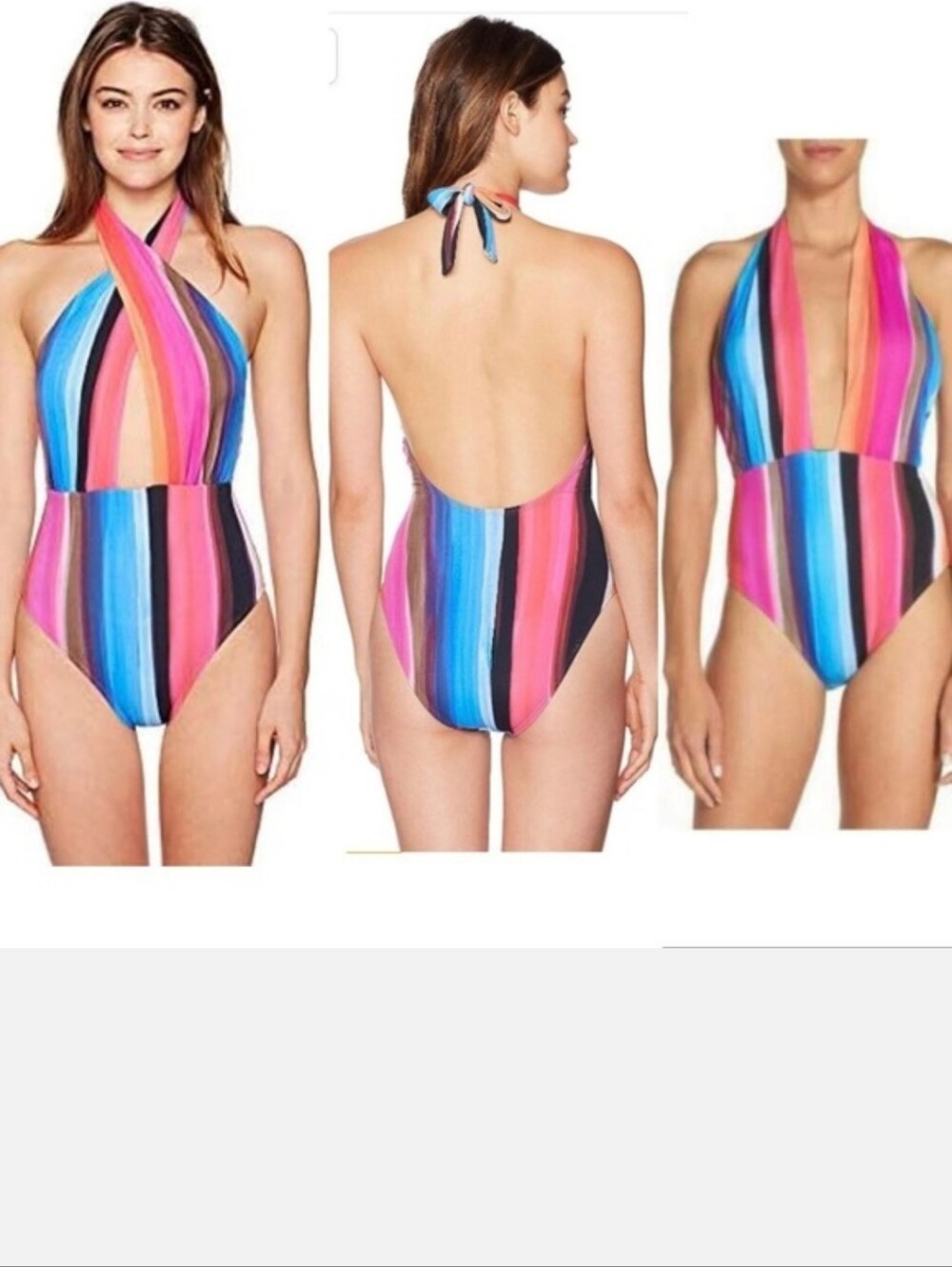 La Blanca Tie Wrap Keyhole One Piece